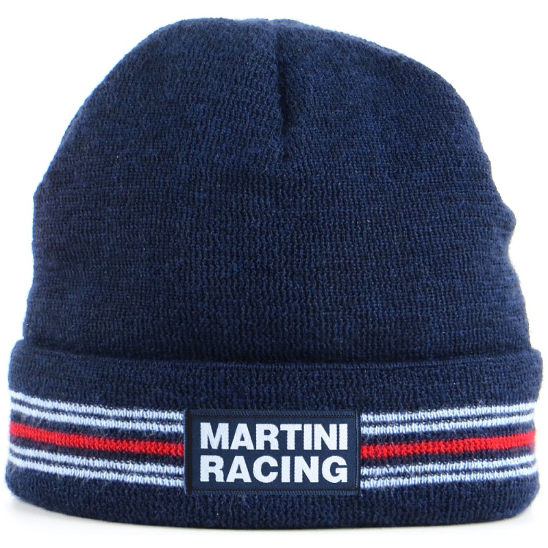 Martini Racing Merino Wool Mix Beanie Hat Navy Blue